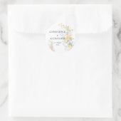 Blush Peach Wildflowers Botanical Envelope Sticker (Tasche)