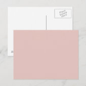 Blush Peachy Light Pink Solid Color Background Postkarte (Vorne/Hinten)