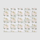 Blush Peachy Peonies Speckled Tissue Seidenpapier (Vorderseite)