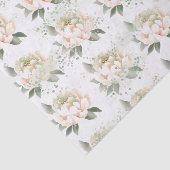 Blush Peachy Peonies Speckled Tissue Seidenpapier (Ausschnitt)