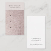 Blush Pearl Leather Textur 3 Earring Display Visitenkarte (Vorne/Hinten)