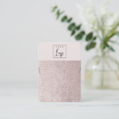 Blush Pearl Leather Texture Necklace Logo Display Visitenkarte (Stehend Vorderseite)