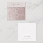 Blush Pearl Leather Texture Stuck Earring Display Quadratische Visitenkarte (Vorne/Hinten)