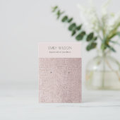 Blush Pearl Leather Texture Stuck Earring Display Visitenkarte (Stehend Vorderseite)