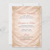 Blush & Pearl Royal Tiara quinceanera Einladung (Rückseite)