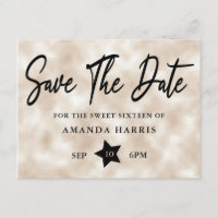 Blush Pearl Sweet 16 Save the Date