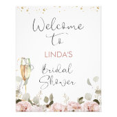 Blush Pearls Brautparty Begrüßungszeichen Fotodruck (Vorne)