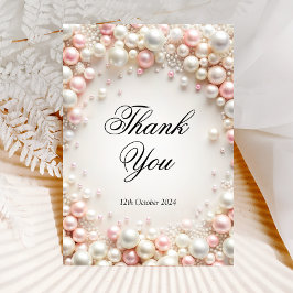 Blush Pearls Brautparty Danke, Card Dankeskarte
