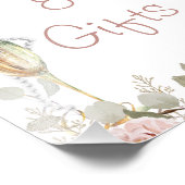 Blush Pearls Prosecco Brautparty Zeichen Fotodruck (Ecke)