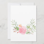 Blush Peonies Baptisse Einladung (Rückseite)