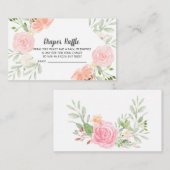 Blush Peonies Diaper Umschließungskarte Begleitkarte (Vorne/Hinten)