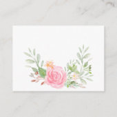 Blush Peonies Display Showeinschlusskarte Begleitkarte (Rückseite)