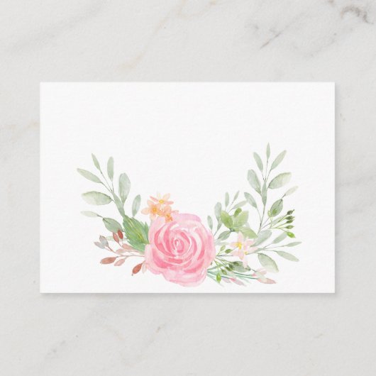 Blush Peonies Display Showeinschlusskarte Begleitkarte (Rückseite)