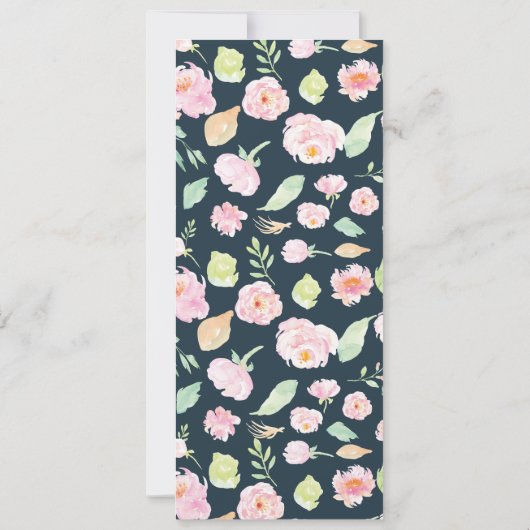 Blush Peonies ⎥ Einladung zum Hochzeitsessen (Rückseite)