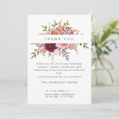 Blush Peonies Floral Bereavement Beerdigung Danke (Stehend Vorderseite)