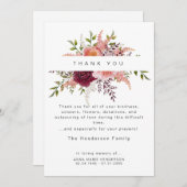 Blush Peonies Floral Bereavement Beerdigung Danke (Vorne/Hinten)