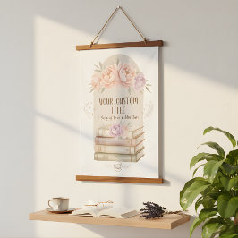 Blush Peonies Flowers Tapestry Wandteppich Mit Holzrahmen