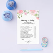 Blush Peonies Mommy oder Daddy Game Flyer
