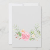 Blush Peonies on Graue Change of Plans Announcemen Einladung (Rückseite)