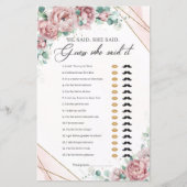 Blush peontus eucalyptus gold Er sagte, sie sagte (Vorderseite)