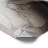 Blush Peony and Tattoo Fashion Model Print Poster (Ecke)