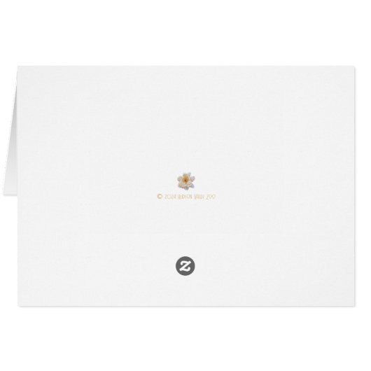 Blush Peony Card (Rückseite Horizontal)