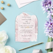Blush Peony Clear Acrylic Hochzeitseinladung Acryleinladungen (Insitu (Hochzeit))