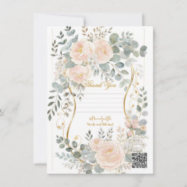 Blush Peony & Eucalyptus Botanical Floral Wedding  Einladung