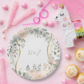 Blush Peony & Eucalyptus Botanical Floral Wedding  Pappteller (Party)