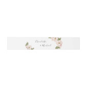 Blush Peony Floral Wedding Einladung Einladungsbanderole (Flach)