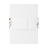 Blush Peony Floral Wedding Einladung Einladungsbanderole (Rückseitenbeispiel)
