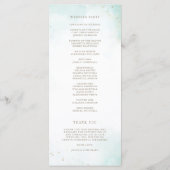 Blush Peony Greenery Eucalyptus Watercolor Wedding Programm (Rückseite)