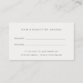 Blush Peony Leafy Botanischer Blumenlehrer Visitenkarte (Rückseite)