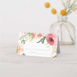 Blush Peony Wedding Escort Card Platzkarte