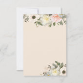 Blush Peonys und Anemones Romantische RSVP-Karte RSVP Karte (Rückseite)