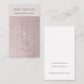 Blush Perlleder Textur Haarklammer Display Visitenkarte (Vorne/Hinten)