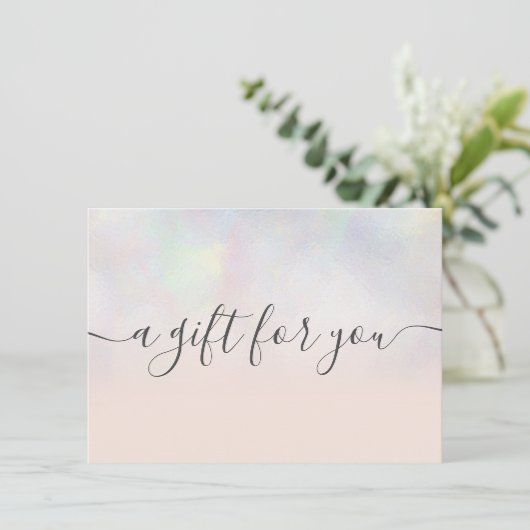 Blush perln nacre ombre Geschenkgutschein (Stehend Vorderseite)