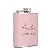 Blush Personalisiert Bridesmaid Flachmann (Rechts)