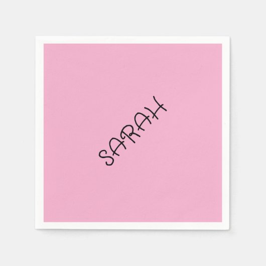 Blush Personalisiert Napkins Serviette (Vorderseite)