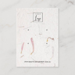 BLUSH PETAL HANDMADE PAPIER 2 STUDIERENDE OHRENANZ VISITENKARTE