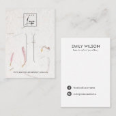 BLUSH PETAL HANDMADE PAPIER HAARKLIP DISPLAY KARTE (Vorne/Hinten)