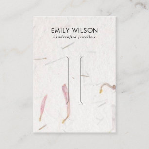 BLUSH PETAL HANDMADE PAPIER HAARKLIP DISPLAY KARTE