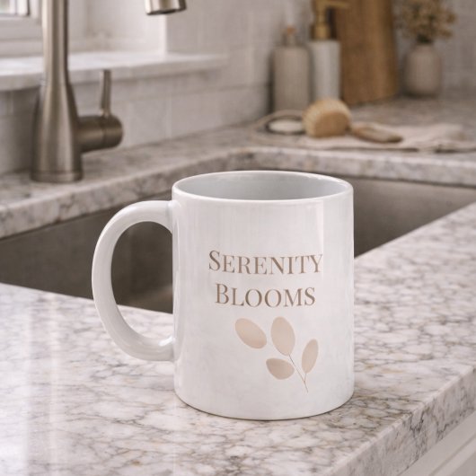 Blush Petal Script Classic Mug, 11 oz Kaffeetasse