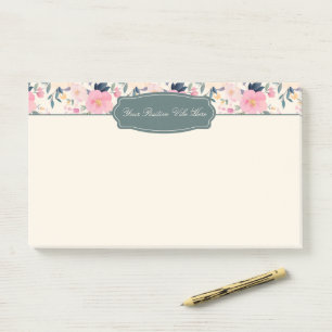 Blush Petals Pink Bloom Elegante Post-it Klebezettel
