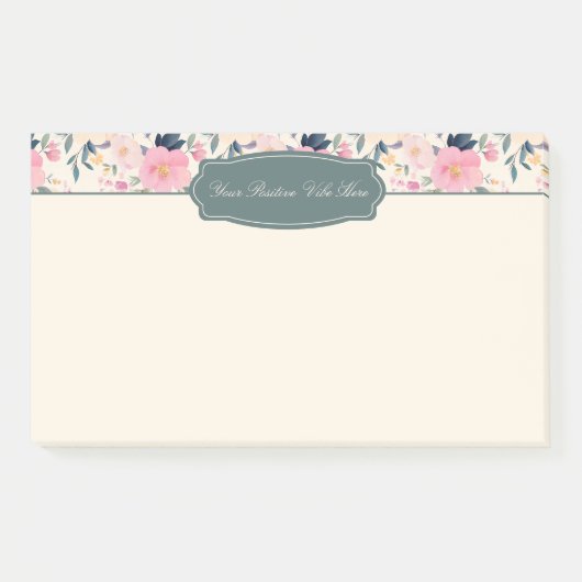 Blush Petals Pink Bloom Elegante Post-it Klebezettel (Vorderseite)
