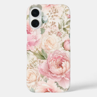 Blush Pfingstrose Blumen iPhone 16 Pro Max Robuste Hülle