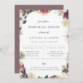 Blush Pflaume Probe Abendessen Einladung (Vorne/Hinten)