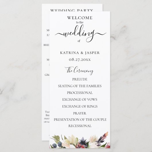 Blush Pflaumen Blumenzehen Programm (Vorne/Hinten)