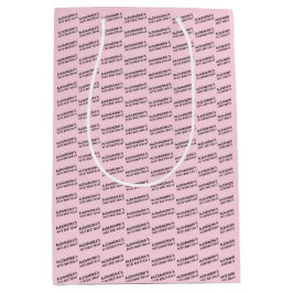 Blush Pink 30. Geburtstag Personalisierter Name Mittlere Geschenktüte