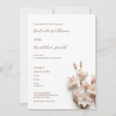 Blush Pink 3D Floral Modern Einladung (Vorderseite)